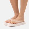 Calvin Klein Jeans Beach Flatform Logo - Sandalias De Dedo - Peach Blush/Oyster Mushroom