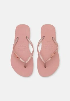 Havaianas Slim Fit Logo Metallic - Chanclas De Dedo - Crocus Rose/Apricot Red -Hava Tienda de ventas 078d9d5bf6694e81aae739117a9f35c1