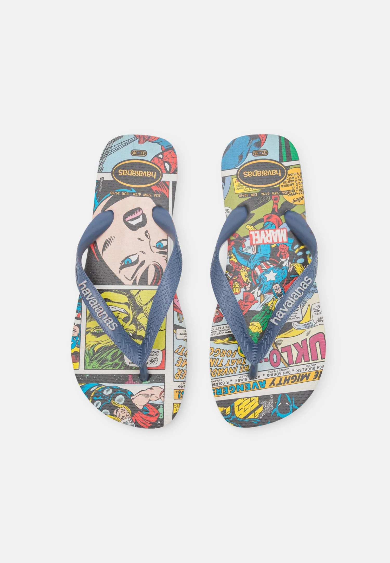 Havaianas Marvel Classics Adult Unisex - Chanclas De Dedo - Ice Grey/Indigo Blue 1 Havaianas Marvel Classics Adult Unisex - Chanclas De Dedo - Ice Grey/Indigo Blue