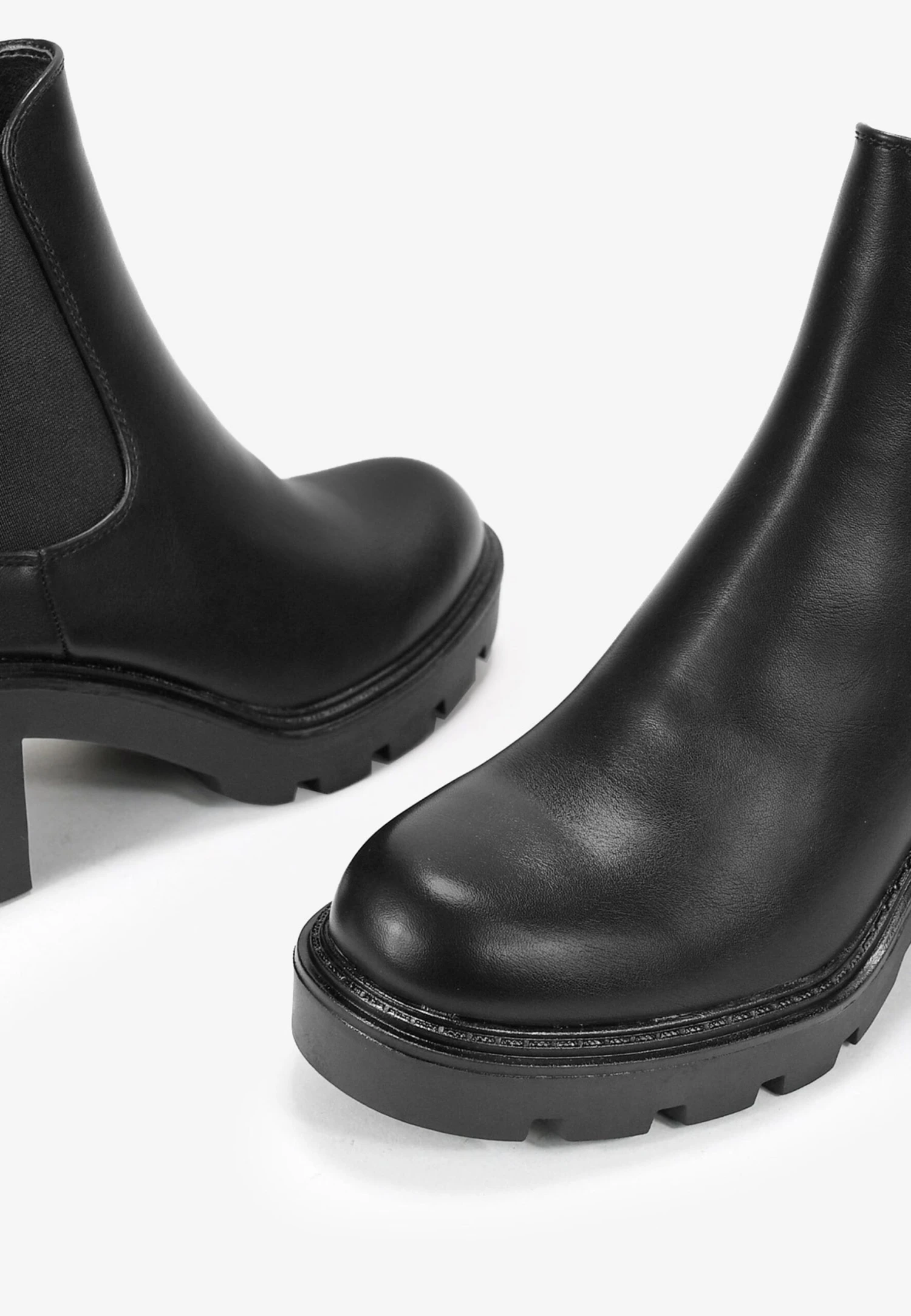 Con Elásticos - Botines Con Plataforma - Black 5 Con Elásticos - Botines Con Plataforma - Black - Imagen 5