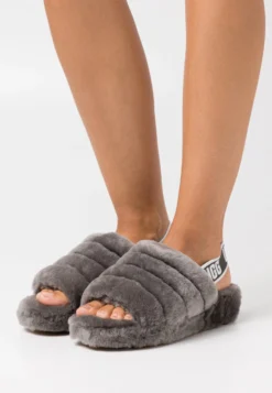 Ugg Fluff Yeah Slide - Pantuflas - Charcoal