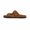 Lavinia Nera - Sandalias Planas - Tobacco Brown Suede