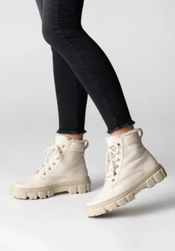 Paul Green Botines Con Cordones - Beige