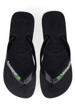 Havaianas Flip Flop Brasil Logo - Chanclas De Dedo - Black/Black