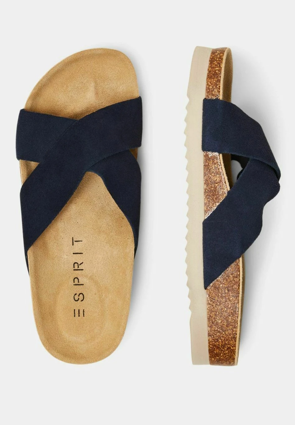 ESPRIT Mit Überkreuzten Riemen - Sandalias Planas - Navy 3 ESPRIT Mit Überkreuzten Riemen - Sandalias Planas - Navy - Imagen 3