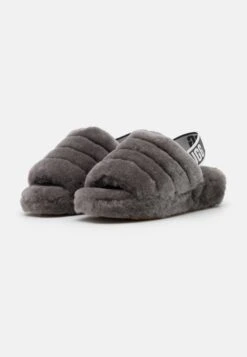 Ugg Fluff Yeah Slide - Pantuflas - Charcoal -Hava Tienda de ventas b23e5a35b52344fb995a1a65273f7d9c