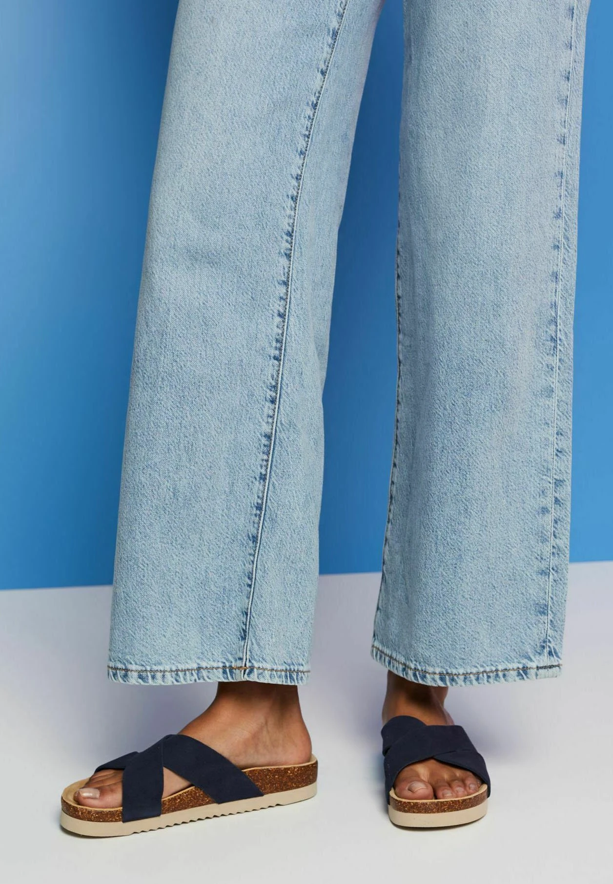 ESPRIT Mit Überkreuzten Riemen - Sandalias Planas - Navy 1 ESPRIT Mit Überkreuzten Riemen - Sandalias Planas - Navy