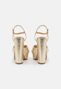 TWINSET Con Dettaglio Nodo Effetto Metallizzato - Sandalias De Tacón - Oro Laminato -Hava Tienda de ventas cda55a1af3554e5d82cc3aef9d5d15fe