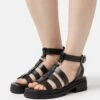 Pier One Leather - Sandalias - Black