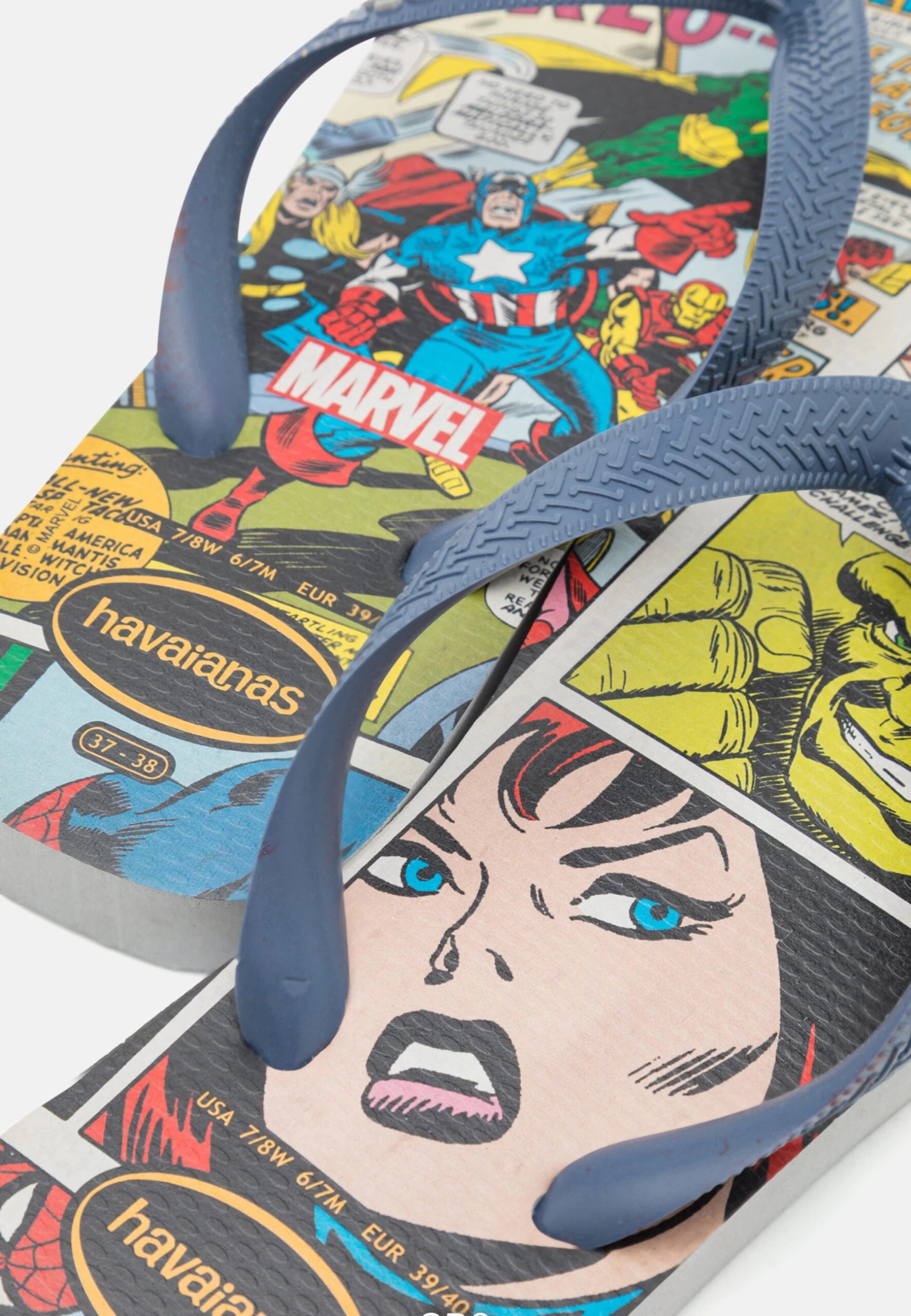 Havaianas Marvel Classics Adult Unisex - Chanclas De Dedo - Ice Grey/Indigo Blue 3 Havaianas Marvel Classics Adult Unisex - Chanclas De Dedo - Ice Grey/Indigo Blue - Imagen 3