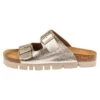 Korfu - Sandalias Planas - Metallic Silber Gold