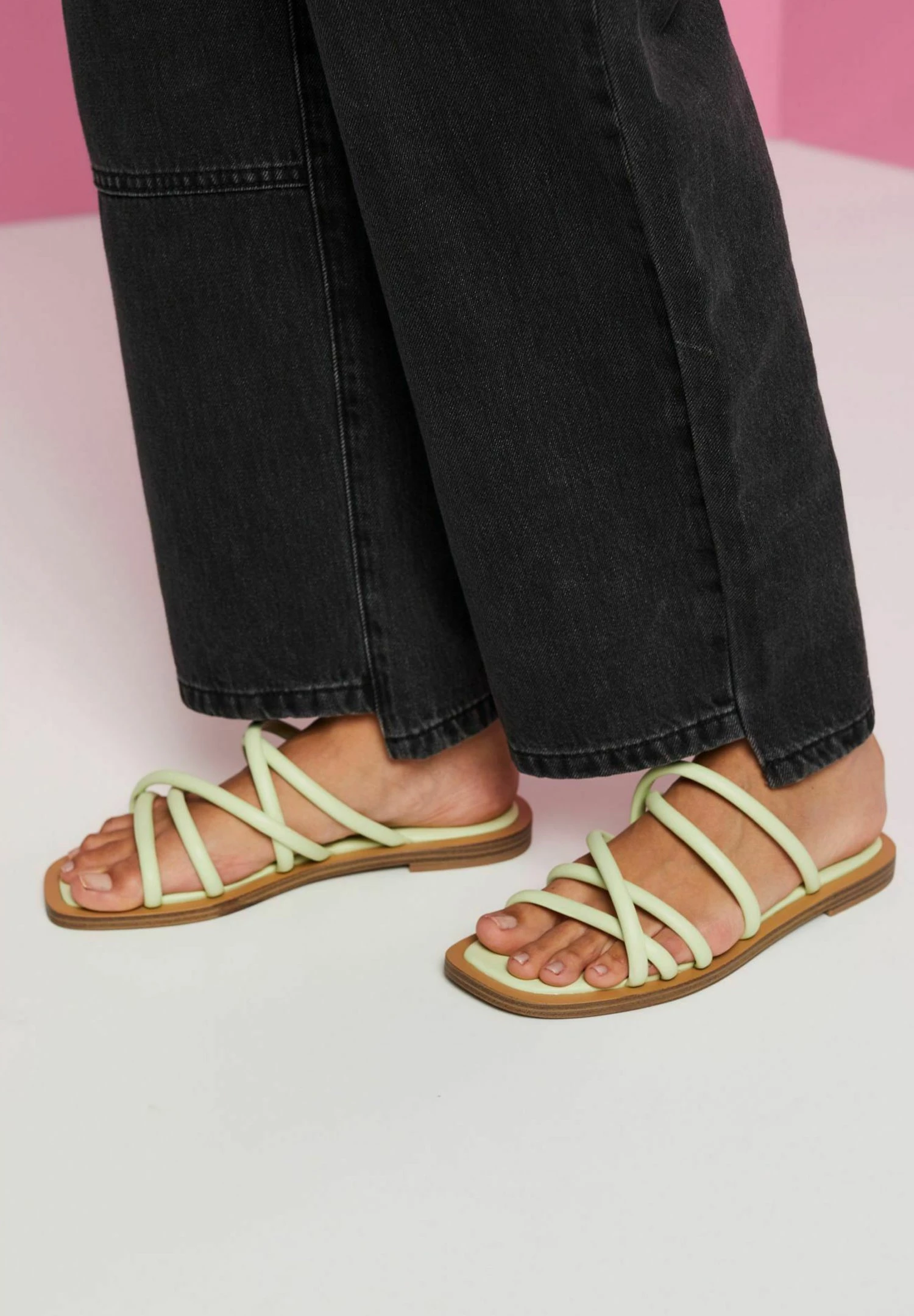 ESPRIT Straslid - Sandalias Planas - Light Green 1 ESPRIT Straslid - Sandalias Planas - Light Green